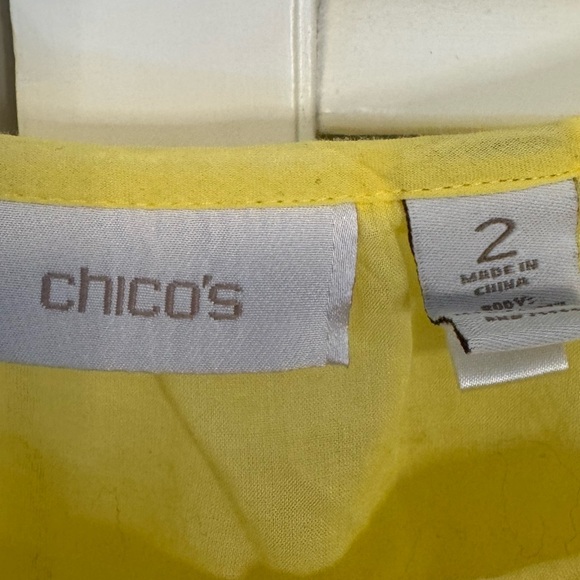 CHICOS women’s long sleeve blouse size 2 - Picture 3 of 3